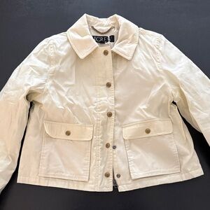 J. Crew Women's Cream Cropped Barn Jacket